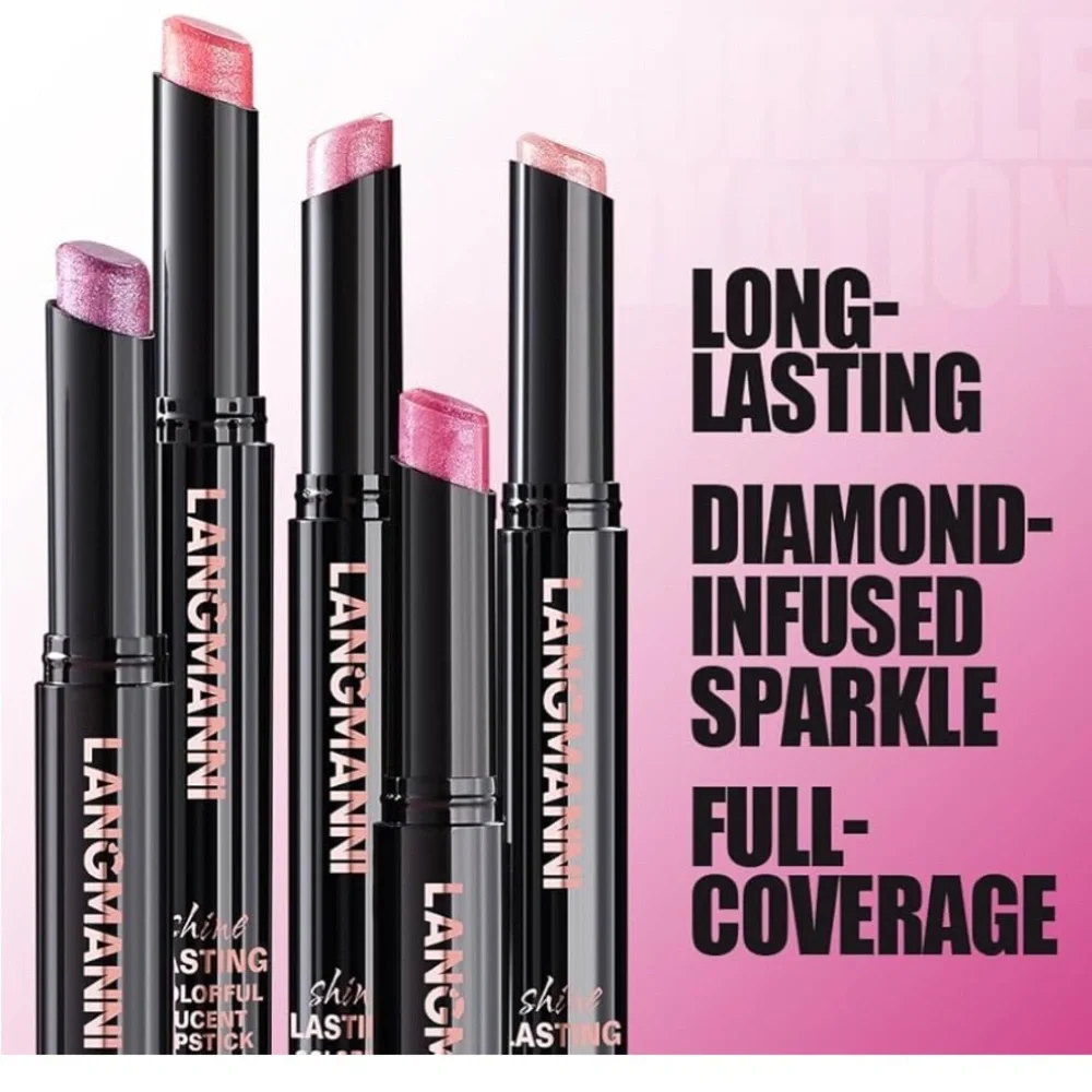 10Pcs Sparkling Lipstick Lip Gloss Long Lasting Waterproof Moisturizer Lip Balm